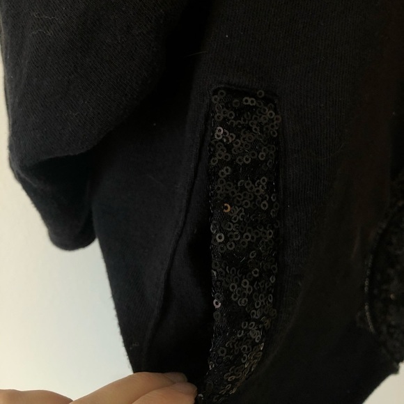 juicy Couture Black Sequin Zip Up Hoody. - Picture 6 of 10